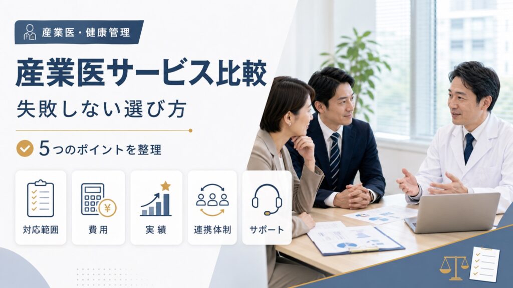 産業医サービス比較5つのポイント｜失敗しない選び方を解説