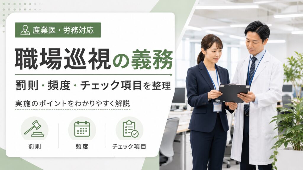 職場巡視の義務とは？罰則・頻度・チェック項目まで解説