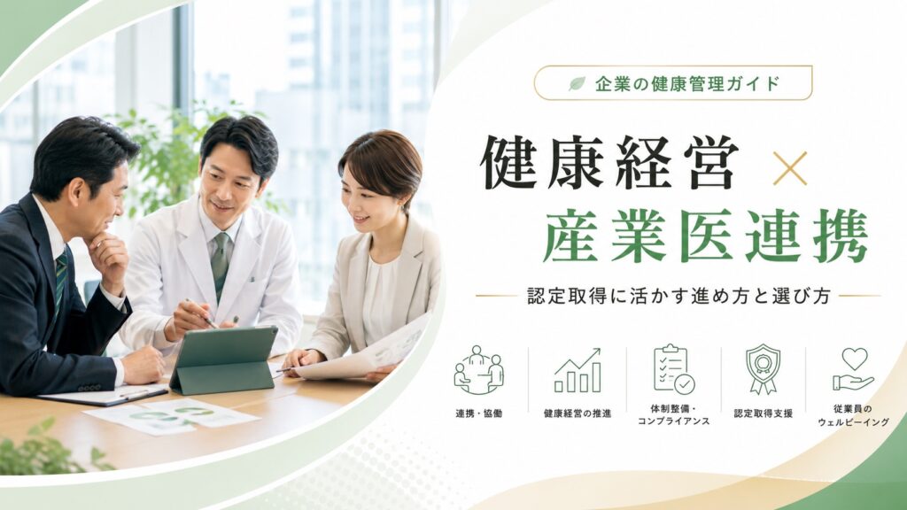 健康経営の成功は産業医連携が鍵！認定取得への活用法と選び方