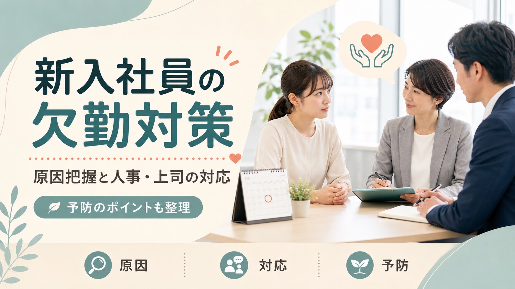 新入社員の欠勤が多い原因とは?人事・上司の正しい対応と予防策