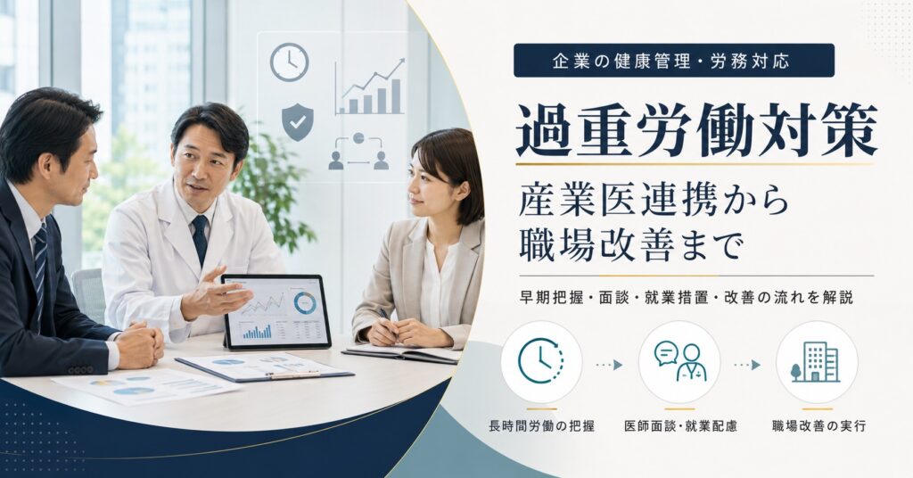 過重労働対策の進め方とは？産業医連携から職場改善まで徹底解説