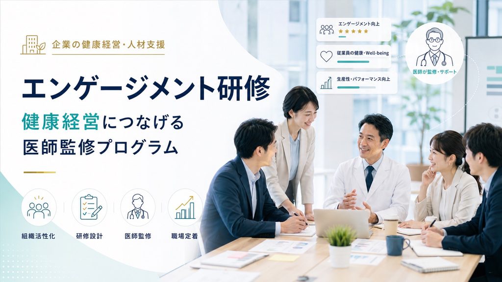 エンゲージメント研修の選び方｜健康経営に繋げる医師監修プログラム