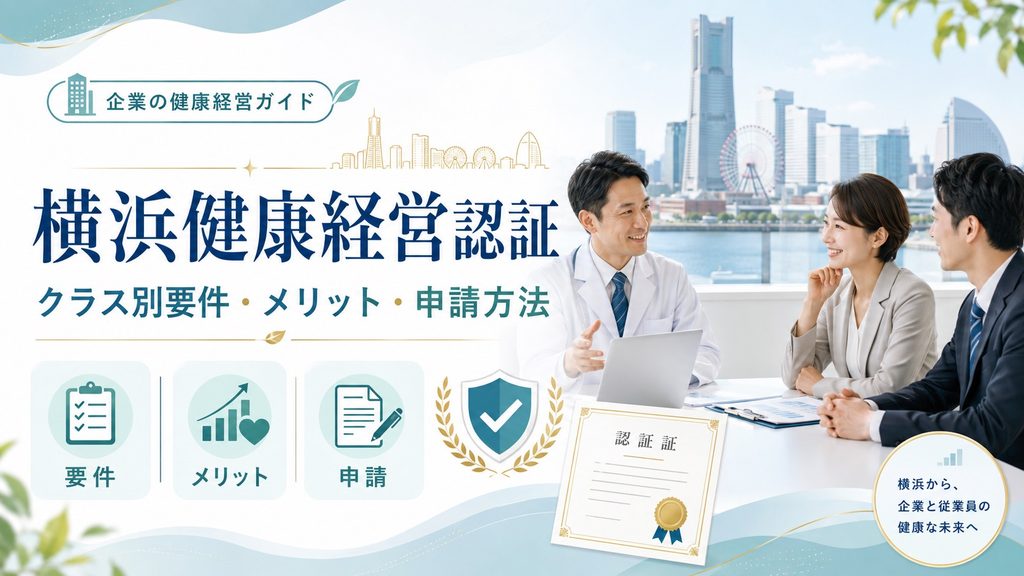 横浜健康経営認証ガイド｜クラス別の要件とメリット、申請方法を解説