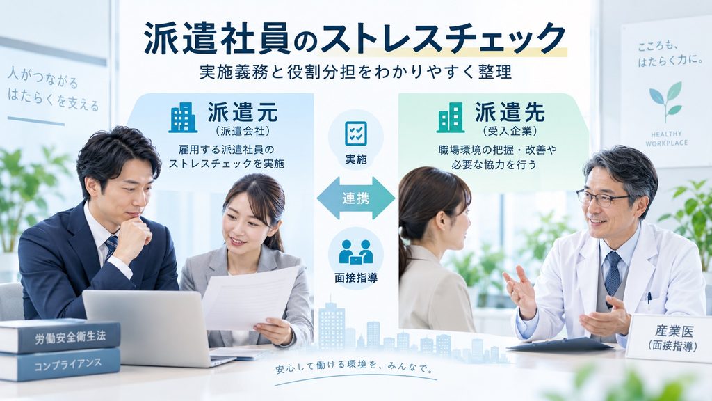 派遣社員のストレスチェック、実施義務は誰？派遣元・派遣先の役割を解説