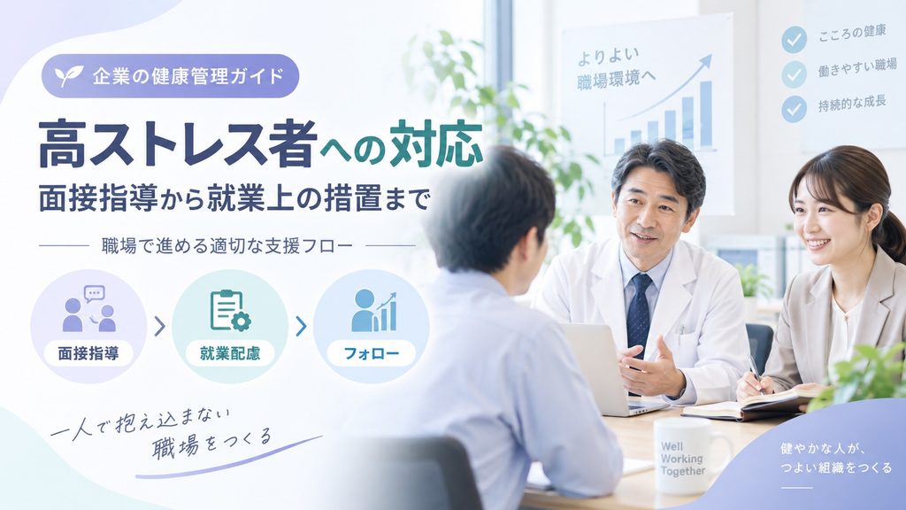 ストレスチェックで高ストレス者が出たら？面接指導から就業上の措置まで