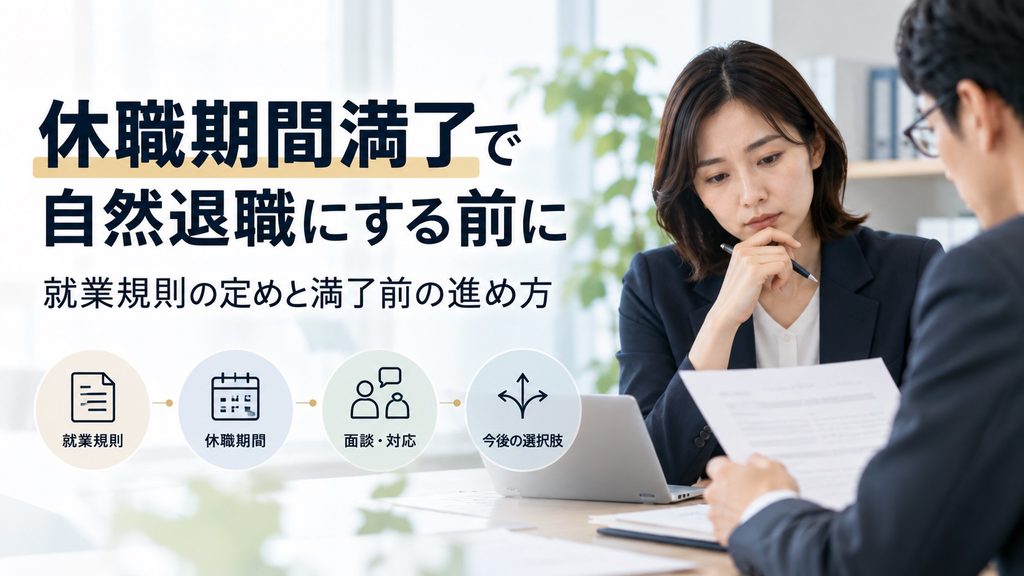 休職期間満了で自然退職にする前に｜就業規則の定めと満了前の進め方