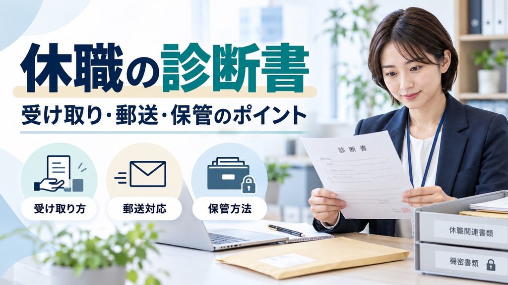 休職の診断書を会社に提出してもらうとき｜受け取り方・郵送・保管を解説