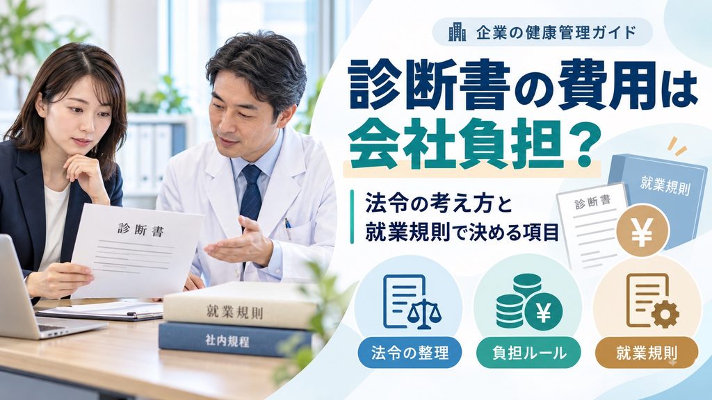 診断書の費用は会社負担？法令の定めと就業規則で決めておく項目