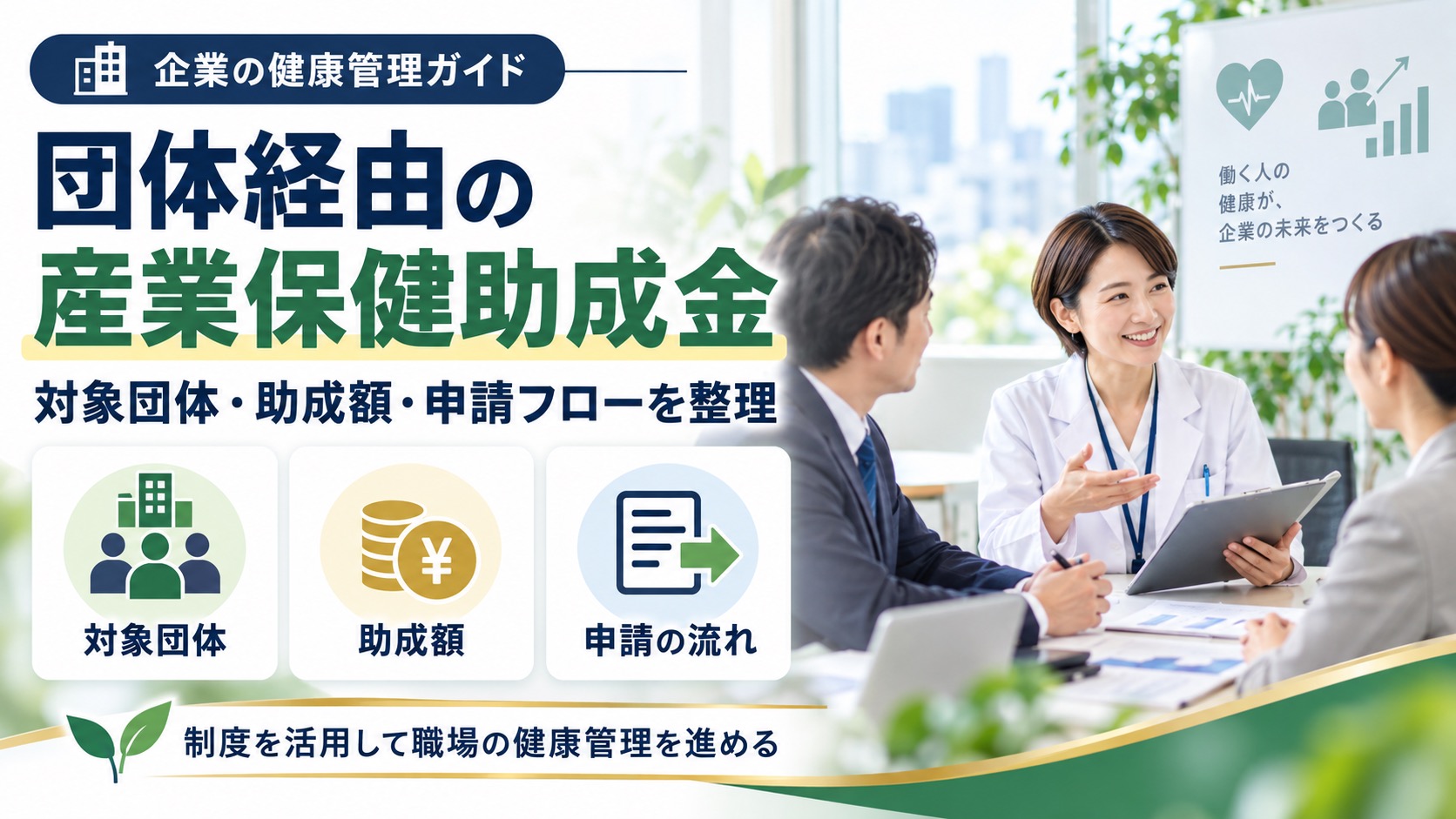 団体経由産業保健活動推進助成金とは?対象団体・助成額・申請の流れ
